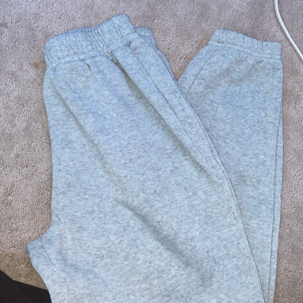 Gray sweatpants